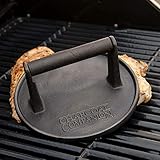 Charcoal Companion Runde Grill-Presse, schwarz, 8.99 x 17.5 x 17.5 cm, CC5023 - 7
