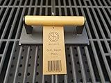 JD Europe Gusseiserne Burgerpress Rechteckige Form Gewicht von 1 kg 20cm x 10cm x 7cm - 5
