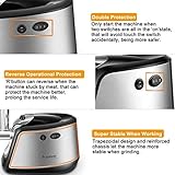 【Upgraded】Aobosi Elektrischer Fleischwolf 3-IN-1 Multi Fleischwolf mit 3 Edelstahl-Schleifplatten, Kubbe & Wurstfüllrohren｜1200W MAX Hochleistungsmotor für schnelles und feines Schleifen - 5