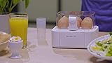 Emerio EB-115560.2, TESTSIEGER, kocht alle drei Garstufen [weich|mittel|hart] in nur einem Kochvorgang mit perfektem Ergebnis, Sprachausgabe, einzigartig in Technik und Design, weiß, 400 W, BPA frei - 2