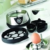 Russell Hobbs Eierkocher, 1 bis 7 gekochte oder 3 gedämpfte Eier (inkl. Dampfgarer-Einsatz), automatische Abschaltung, Signalton, BPA-frei, inkl. Messbecher, Testsieger, Cook@Home 14048-56 - 3