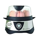 Russell Hobbs Eierkocher, 1 bis 7 gekochte oder 3 gedämpfte Eier (inkl. Dampfgarer-Einsatz), automatische Abschaltung, Signalton, BPA-frei, inkl. Messbecher, Testsieger, Cook@Home 14048-56 - 5
