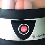 Russell Hobbs Eierkocher, 1 bis 7 gekochte oder 3 gedämpfte Eier (inkl. Dampfgarer-Einsatz), automatische Abschaltung, Signalton, BPA-frei, inkl. Messbecher, Testsieger, Cook@Home 14048-56 - 6