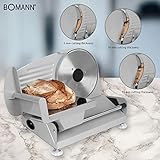 Bomann MA 451 CB, Vollmetall-Allesschneider, Großes rostfreies Edelstahlmesser (Ø 190 mm), 150 Watt, Universalwellenschliff, Alu-Druckguss Motorgehäuse, Stufenlos einstellbare Schnittstärke (0-15mm) - 8