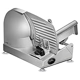 Clatronic MA 3585, Vollmetall-Allesschneider, Großes rostfreies Edelstahlmesser (Ø 190 mm), 150 Watt, Universalwellenschliff, Alu-Druckguss Motorgehäuse, Stufenlose Schnittstärke (0-15mm) - 2