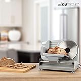 Clatronic MA 3585, Vollmetall-Allesschneider, Großes rostfreies Edelstahlmesser (Ø 190 mm), 150 Watt, Universalwellenschliff, Alu-Druckguss Motorgehäuse, Stufenlose Schnittstärke (0-15mm) - 6