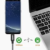 USB Typ C Kabel, [4Pack 0.5M 1M 2M 3M] 3A USB C Ladekabel und Datenkabel Fast Charge Sync schnellladekabel für Samsung Galaxy S10/S9/S8+, Huawei P30/P20, Google Pixel, Sony Xperia XZ, OnePlus 6T - 4