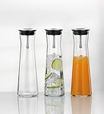 Bohemia Cristal 093 006 103 SIMAX Karaffe ca. 1100 ml aus hitzebeständigem Borosilikatglas mit praktischem Ausgießer aus Edelstahl 