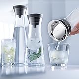 WMF Basic Wasserkaraffe, 1,5l, Höhe 32,7 cm, Glas-Karaffe, Silikondeckel, CloseUp-Verschluss - 13
