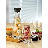 WMF Basic Wasserkaraffe, 1,5l, Höhe 32,7 cm, Glas-Karaffe, Silikondeckel, CloseUp-Verschluss - 10