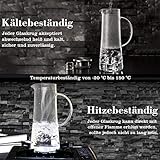 MUHOO Glas Krug 1,5L Glaskaraffe mit Deckel Glas Karaffe Wasserkrug aus Borosilikatglas Wasserkaraffe Wasserkrug Glaskaraffe Getränkekaraffe - 6