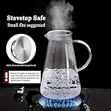 susteas 2.0 Liter 70 Unzen Glas Krug karaffe mit Deckel Eistee Krug Wasserkrug Heißes Kaltes Wasser Eistee Wein Kaffee Milch und Saft Getränkekaraffe wasserkaraffe - 3