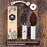 Groenenberg Hand-Kaffeemühle mit Keramik-Mahlwerk Manuelle Kaffeemühle | Espresso-Mühle | Edelstahl | Stufenlose Mahlgradeinstellung - 6