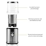 KYG Kaffeemühle Elektrische Kaffeemühle 300W 120g Fassungsvermögen für Kaffeebohnen Nüsse Gewürze Getreide Kräuter Mühle mit 2 abnehmbare Edelstahlbehälter mit Edelstahlmesser& Spezialmesser Edelstahl - 2