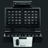 Krups FDK 251 Waffeleisen, 850 Watt für Belgische Waffeln, schwarz - edelstahl - 2