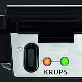 Krups FDK 251 Waffeleisen, 850 Watt für Belgische Waffeln, schwarz - edelstahl - 3