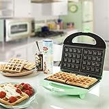 Bestron Brüsseler Waffeleisen mit Antihaftbeschichtung, Retro Design, Sweet Dreams, 700 Watt, Mintgrün - 5