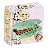 Bestron Brüsseler Waffeleisen mit Antihaftbeschichtung, Retro Design, Sweet Dreams, 700 Watt, Mintgrün - 6