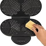 Tefal WM 311D Herzwaffeleisen doppel, 1200 Watt, 2 x 17 cm Durchmesser, Edelstahl gebürstet - 4