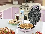 Bestron Waffeleisen für klassische Herzwaffeln, Retro Design, Sweet Dreams, 700 Watt, Rosa - 6