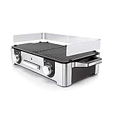 WMF Lono Master-Grill, Elektrogrill, 2 getrennt regulierbare Grillflächen, Tischgrill mit Outdoor-Zertifizierung für Barbecue, cromargan, 2400 W - 11