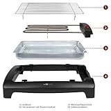 Clatronic BQ 2977 N Barbeque-Tischgrill, Metall-Auffangschalen, Cool Touch-Gehäuse, Schwarz, 2000 Watt - 3