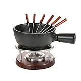 BOSKA Käse Fondue-Set Nero, Keramik, braun/Silber/schwarz, 30 x 22 x 19 cm - 2