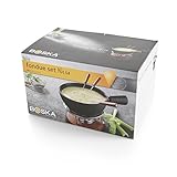 BOSKA Käse Fondue-Set Nero, Keramik, braun/Silber/schwarz, 30 x 22 x 19 cm - 5