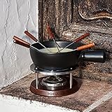 BOSKA Käse Fondue-Set Nero, Keramik, braun/Silber/schwarz, 30 x 22 x 19 cm - 6