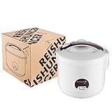 Reishunger Reiskocher (1,2l / 500W / 220V) Warmhaltefunktion, hochwertiger Innentopf, Löffel und Messbecher - Reis für bis zu 6 Personen - 2