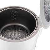Reishunger Reiskocher (1,2l / 500W / 220V) Warmhaltefunktion, hochwertiger Innentopf, Löffel und Messbecher - Reis für bis zu 6 Personen - 4