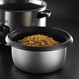 Russell Hobbs Reiskocher 1,8l, inkl. Dampfgarer-Einsatz, Warmhaltefunktion, antihaftbeschichteter Gartopf, Reislöffel & Messbecher, Schongarer für Gemüse & Fisch, Cook@Home 19750-56 - 4