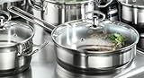 Karcher Topfset Jasmin (Edelstahl, 20-teilig, inkl. Glasdeckel und Edelstahl Schüssel Set, Induktion) - 5