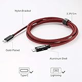 Veelink USB C auf Lightning Kabel, 100cm lang, MFi-Zertifiziert, Unterstützt Schnellladen mit Typ-C PD Ladegeräte, für iPhone X/XS/XR/XS Max / 8/8 Plus, iPad Pro 12.9,iPad Air 3 - 2