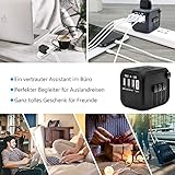 USB Reiseadapter Reisestecker, Universal Travel Adapter Reiseadapter Weltweit Steckenadapter USB Stecker Steckdose Adapter mit 3*USB Ports+1*Type C für 224 Ländern Europa UK Australien USA China - 8