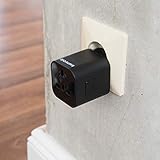 kwmobile Universal Reiseadapter für 150 Länder - Stromadapter Stecker für Europa UK Australien USA - Universeller Weltreise Reisestecker - Schwarz - 2