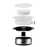 Aigostar Fitfoodie Steel 30INA - Dampfgarer mit Timer (800 W, 9 L) silber/schwarz. EINWEGVERPACKUNG. - 7