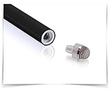 The Friendly Swede 3 Stück Hybrid Stylus Touchscreen Eingabestift mit austauschbarer Mikrofaserspitze (schwarz, rot, silber) - 3