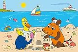 Schmidt Spiele Mouse TV Puzzle 56212, blau, Gute Freunde, 3x24 Teile - 3