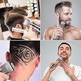 Hatteker Haarschneidemaschine Profi Haarschneider Herren Haartrimmer Bartschneider Barttrimmer Präzisionstrimmer Langhaarschneider Männer 3 In 1 Akku- und Netzbetrieb Wasserdicht - 3