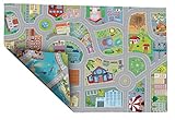 House of Kids – 94074 – Spiel-Teppich, Umkehrbar – Motiv: Straßen am Meer - 2