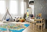 House of Kids – 94074 – Spiel-Teppich, Umkehrbar – Motiv: Straßen am Meer - 4
