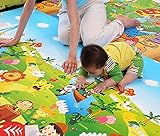 Krabbelmatte Baby, Swonuk 200 * 180 cm Kinderspielteppich Spielmatte Spielteppich Schaumstoffmatte Baby Kleinkind Crawl Mat Spielmatte Babyschleichenmatte Picknick-Decke - 2