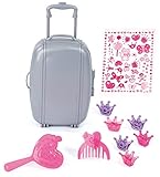 Bayer Design 94635AX Funktionspuppe Charlene mit Haaren und Schlafaugen-spricht und singt 90 Sätze, 2 Gedichte und 8 Lieder, 46cm, rosa, grau - 2