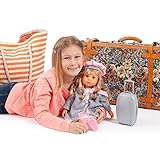 Bayer Design 94635AX Funktionspuppe Charlene mit Haaren und Schlafaugen-spricht und singt 90 Sätze, 2 Gedichte und 8 Lieder, 46cm, rosa, grau - 4