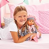 Bayer Design 94635AX Funktionspuppe Charlene mit Haaren und Schlafaugen-spricht und singt 90 Sätze, 2 Gedichte und 8 Lieder, 46cm, rosa, grau - 6