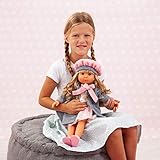 Bayer Design 94635AX Funktionspuppe Charlene mit Haaren und Schlafaugen-spricht und singt 90 Sätze, 2 Gedichte und 8 Lieder, 46cm, rosa, grau - 8