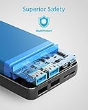 Anker PowerCore Essential 20000 Powerbank, 20000mAh externer Akku mit PowerIQ Technologie und USB-C Eingang, enorme Energiedichte, kompatibel mit iPhone, Samsung, iPad und mehr - 7