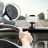 AUKEY Handyhalterung Auto Armaturenbrett Windschutzscheibe 360 Drehbar Kfz Halterung für iPhone XR/XS Max / 8/7 / 7 Plus / 6/6 Plus / 6s, Samsung Note 8 / S8 / Galaxy S6, HTC, Nokia, BlackBerry, GPS - 3