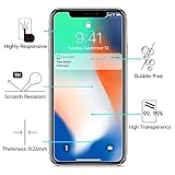 [4 Stück] OMOTON Schutzfolie für iphone 11 pro und iphone X und iphone XS Mit Positionierhilfe Panzerglasfolie für iphone 11 Pro/ XS/ X [9H Härte], [Anti-Kratzen], [Anti-Öl], [Anti-Bläschen]. - 2